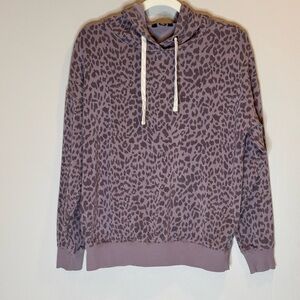 Buffalo David Bitton Purple Leopard Hoodie size small